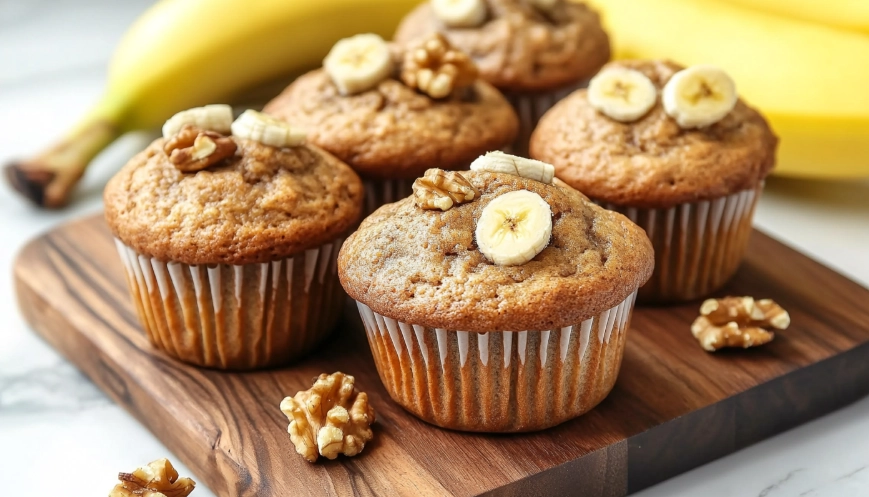 healthy banana walnut muffin recipe