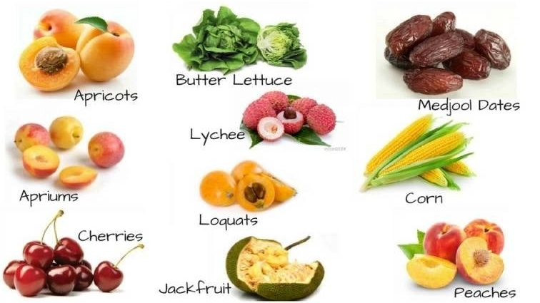 in season fruits and vegetables