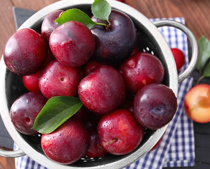 plums red on inside