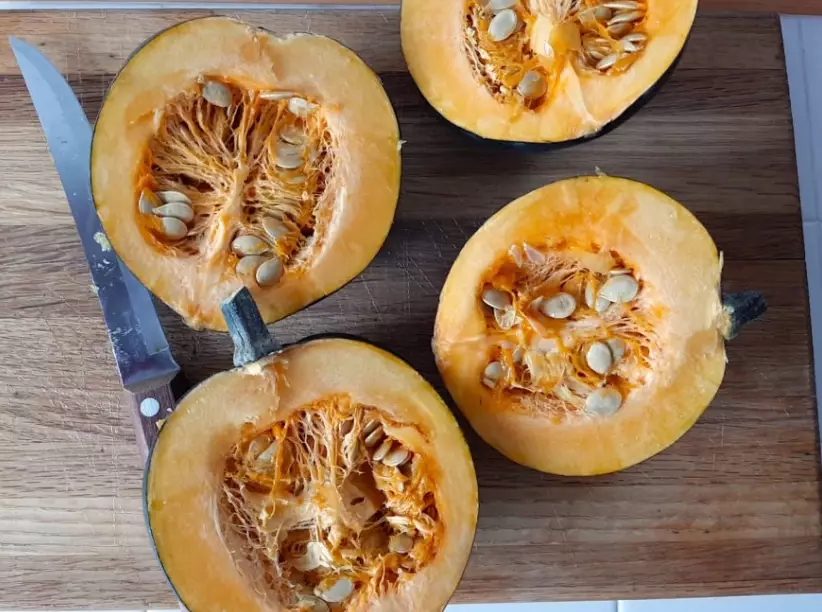 squash with seeds